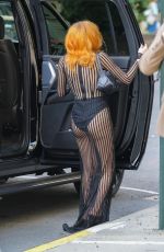 NATASHA LYONNE Leaves Seth Meyers Show in New York 05/09/2025