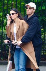 NINA DOBREV and Shaun White Enjoy a Scooter Ride out in New York City 05/06/2025