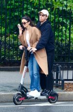 NINA DOBREV and Shaun White Enjoy a Scooter Ride out in New York City 05/06/2025