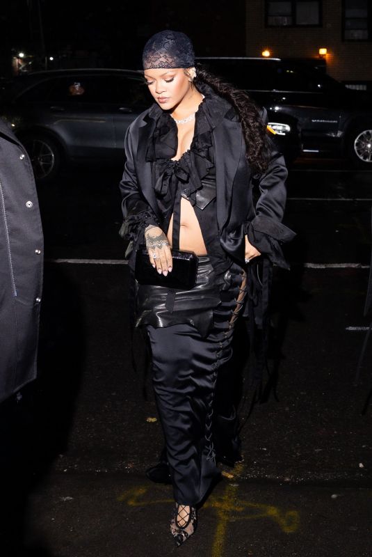 Pregnant RIHANNA Arrives at Met Gala Afterparty in New York City 05/05/2025