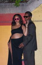 Pregnant RIHANNA Out for Dinner with A$AP Rocky at Palm Beach in Cannes 05/20/2025
