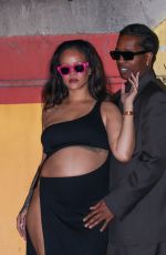 Pregnant RIHANNA Out for Dinner with A$AP Rocky at Palm Beach in Cannes 05/20/2025