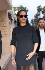 Pregnant RIHANNA Out on Croisette in Cannes to Visit Messika Boutique 05/21/2025