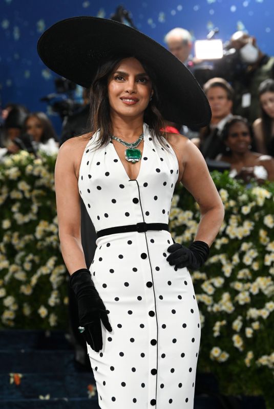 PRIYANKA CHOPRA at 2025 Met Gala Celebrating Superfine: Tailoring Black Style in New York 05/05/2025