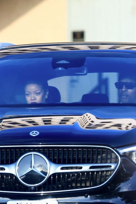 RIHANNA and A$ap Rocky Visit an Office Building in Los Angeles 04/30/2025