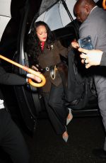 RIHANNA Arrives at Met Gala Chair Dinner at Anna Wintour