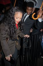 RIHANNA Arrives at Met Gala Chair Dinner at Anna Wintour