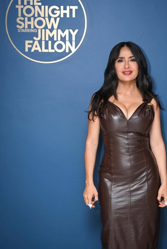 SALMA HAYEK at Tonight Show Starring Jimmy Fallon in New York 05/14/2025