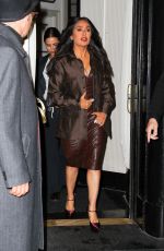 SALMA HAYEK Heading to Jimmy Fallon Show in New York 05/14/2025