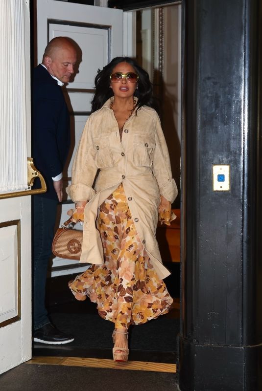 SALMA HAYEK Out and About in New York 05/15/2025