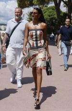 SIMONE ASHLEY Leaves Hotel Martinez in Cannes 05/24/2025