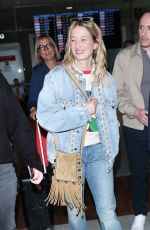 ALBA ROHRWACHER in Double Denim at Nice Airport 05/11/2025