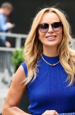 AMANDA HOLDEN in a Neon Blue Co-ords Outside Heart Radio Studios 06/12/2025
