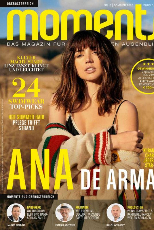 ANA DE ARMAS in Moments Magazine, Summer 2025