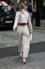 ASHLEY ROBERTS in a Beige Denim Co-ord Leaves Heart Radio 06/27/2025