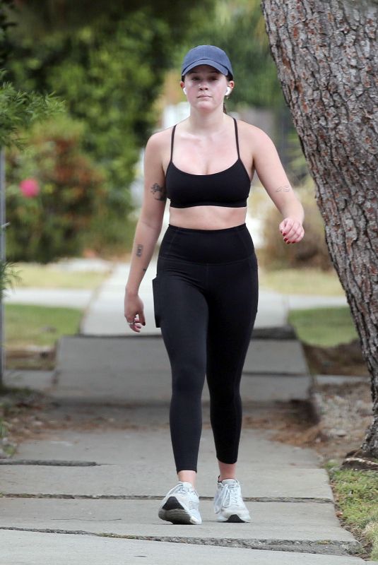 AVA PHILLIPPE Out Jogging in Los Angeles 06/12/2025