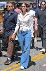 BARBARA PALVIN and Dylan Sprouse Out Shopping at a Farmers Market in Los Angeles 06/29/2025