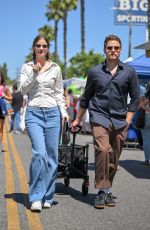 BARBARA PALVIN and Dylan Sprouse Out Shopping at a Farmers Market in Los Angeles 06/29/2025