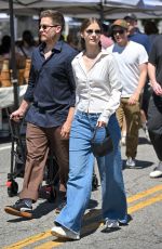 BARBARA PALVIN and Dylan Sprouse Out Shopping at a Farmers Market in Los Angeles 06/29/2025