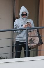 BIANCA CENSORI Clutches a King Size Pillow at a Salon Visit in Hollywood 06/19/2025