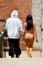 BIANCA CENSORI in Candy Lingerie and Kanye West Out in Brooklyn 06/21/2025