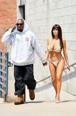 BIANCA CENSORI in Candy Lingerie and Kanye West Out in Brooklyn 06/21/2025