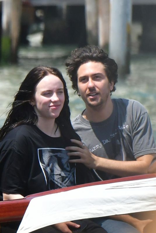 BILLIE EILISH and Nat Wolff at a Water Taxi in Venice 06/07/2025