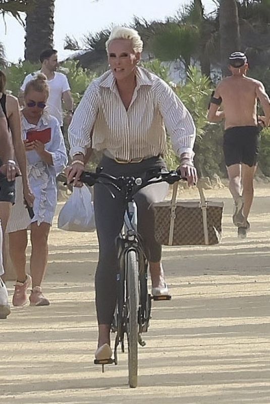 BRIGITTE NIELSEN Out for a Bike Ride in Marbella 06/08/2025