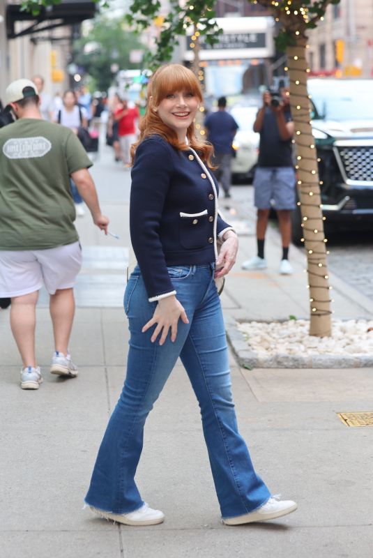 BRYCE DALLAS HOWARD Leaves Crosby Hotel in New York City 06/11/2025