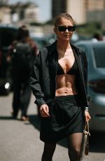 CAROLINE DAUR Arrives at Prada Fashion Show at Milan Fashion Week 06/22/2025
