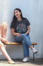 CAYLEE COWAN Shares a Laugh with a Friend in Los Angeles 06/23/2025