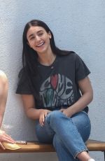CAYLEE COWAN Shares a Laugh with a Friend in Los Angeles 06/23/2025