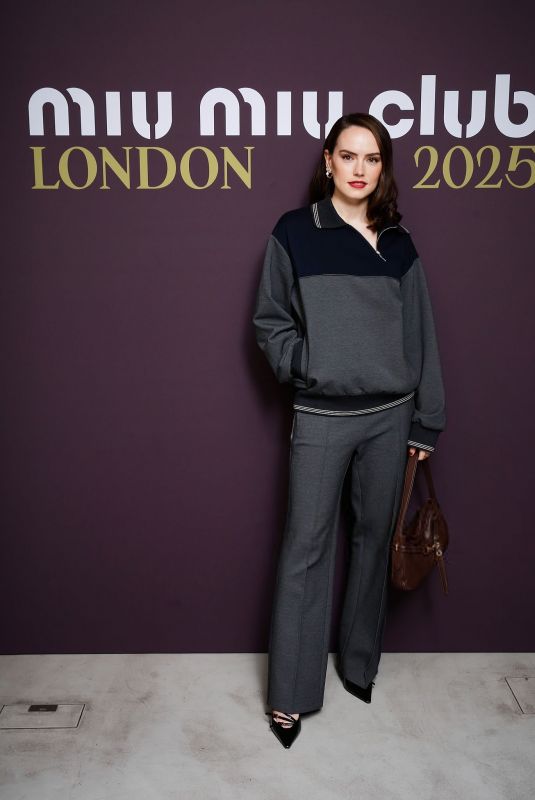 DAISY RIDLEY at Miu Miu New Bond Street Flagship Store Reopening in London 06/12/2025