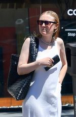 DAKOTA FANNING Visits a Hair Salon in Los Angeles 06/16/2025