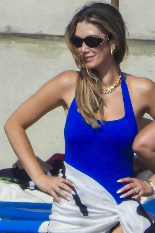 DELTA GOODREM in a Blue Swimsuit in Malta 06/19/2025