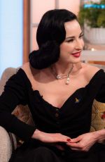 DITA VON TEESE at Lorraine TV Show in London 01/22/2025
