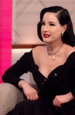 DITA VON TEESE at Lorraine TV Show in London 01/22/2025