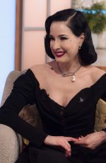 DITA VON TEESE at Lorraine TV Show in London 01/22/2025