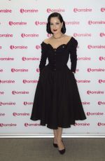 DITA VON TEESE at Lorraine TV Show in London 01/22/2025