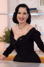 DITA VON TEESE at Lorraine TV Show in London 01/22/2025