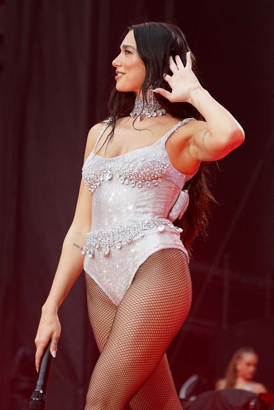DUA LIPA Performs on Her Radical Optimism Tour at Anfield Stadium Night 1 in Liverpool 06/24/2025