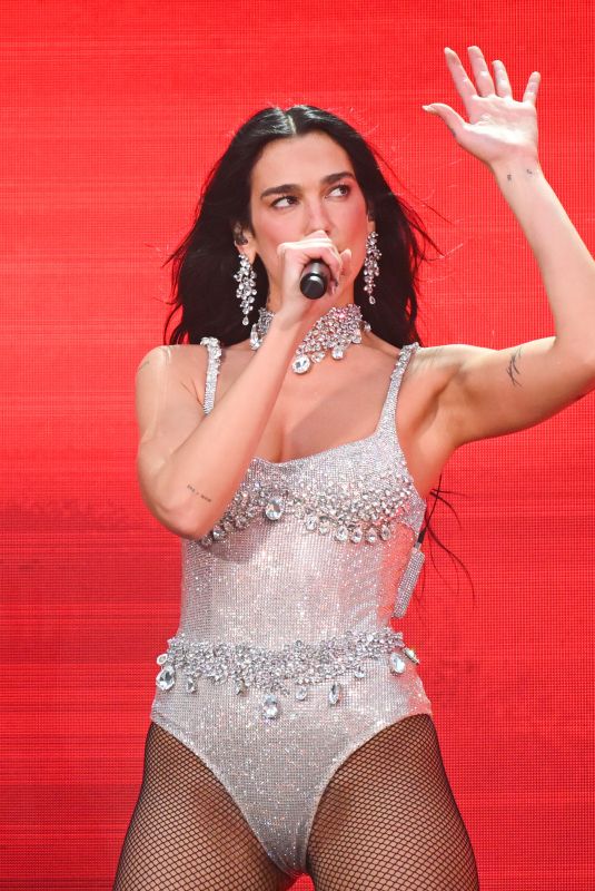 DUA LIPA Performs on Her Radical Optimism Tour at Aviva Stadium in Dublin 06/27/2025