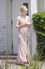 ELLE FANNING on the Set of Margo