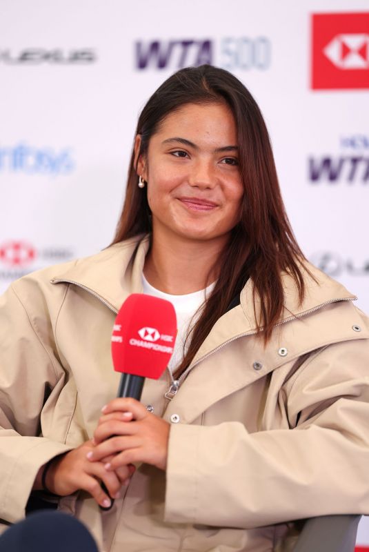 EMMA RADUCANU at Meets with Media at HSBC Championships in London 06/08/2025