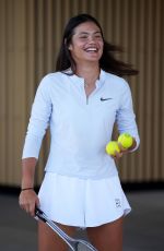 EMMA RADUCANU at Practice and Media Sessions Ahead of Wimbledon in London 06/28/2025
