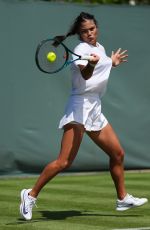EMMA RADUCANU at Practice and Media Sessions Ahead of Wimbledon in London 06/28/2025