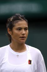 EMMA RADUCANU at Practice and Media Sessions Ahead of Wimbledon in London 06/28/2025