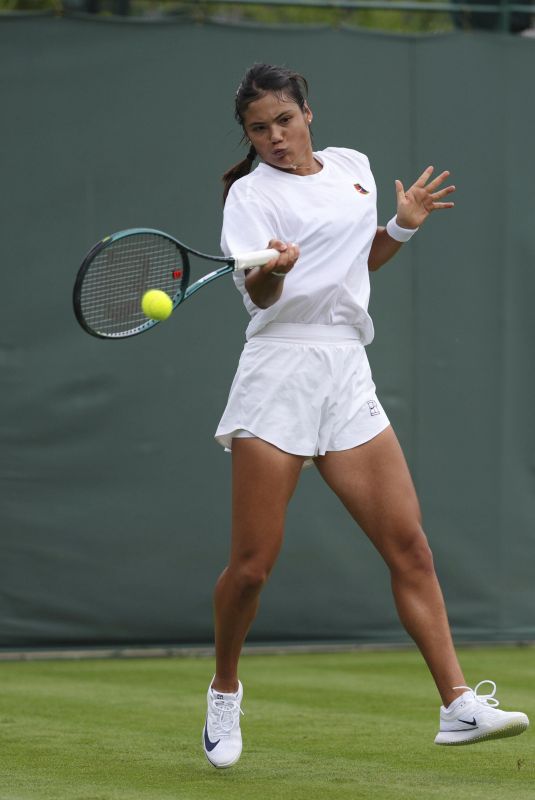 EMMA RADUCANU at Practice and Media Sessions Ahead of Wimbledon in London 06/28/2025