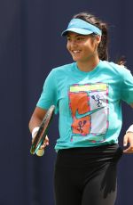 EMMA RADUCANU at Practice Session Ahead of HSBC Championships in London 06/08/2025