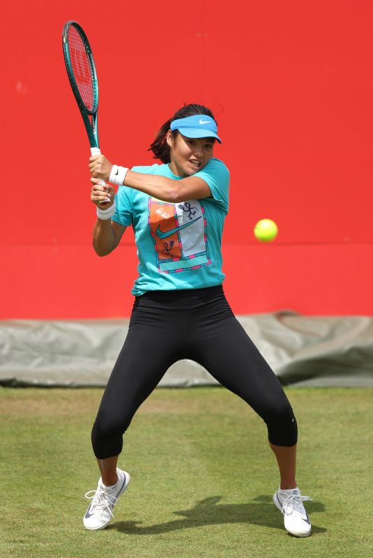 EMMA RADUCANU at Practice Session Ahead of HSBC Championships in London 06/08/2025